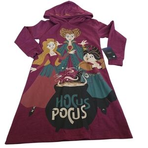 Hocus Pocus Hooded Dress Girls Large 10/12 Nwt